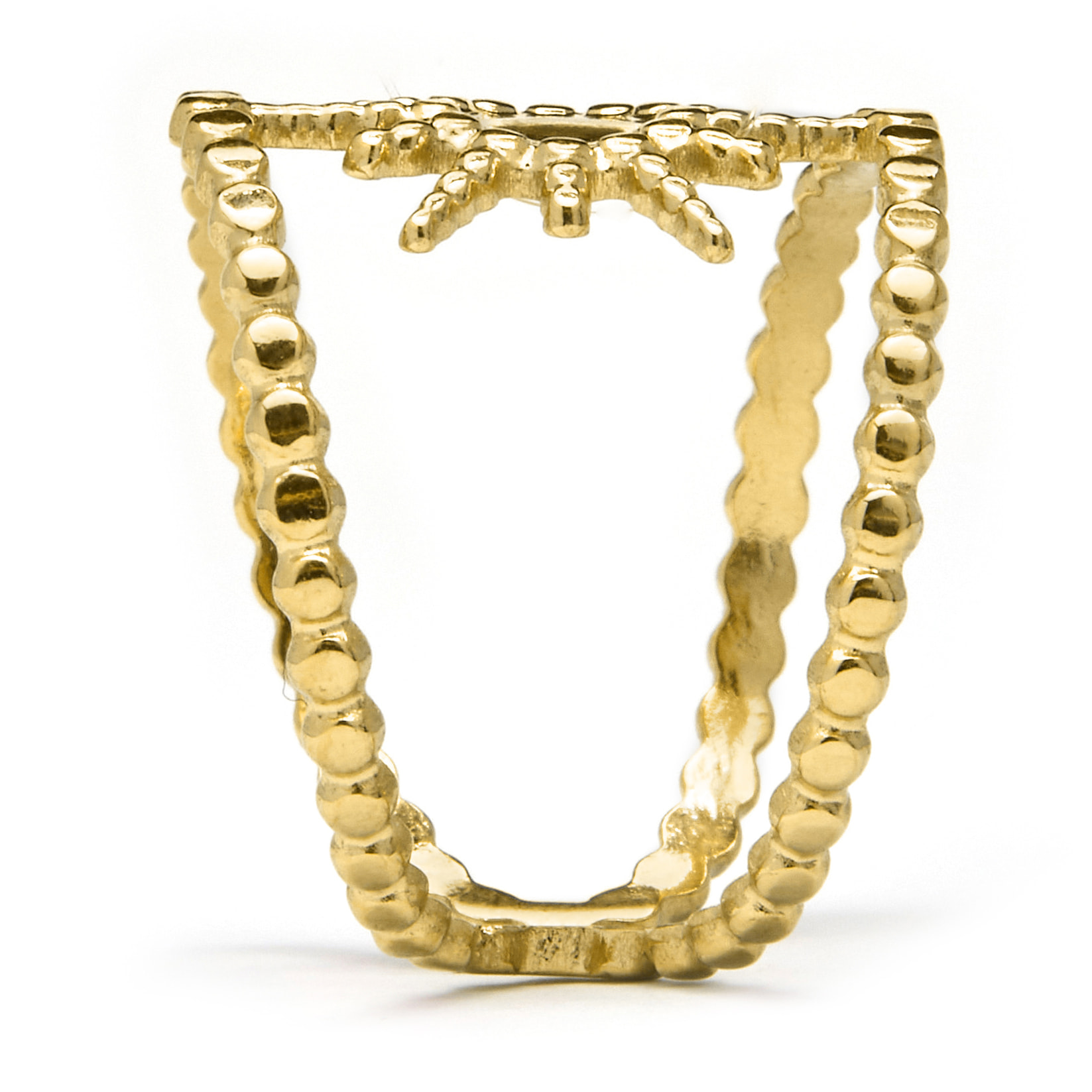 Anillo acabado en oro amarillo de 18K