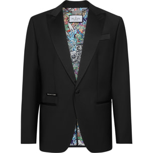 PHILIPP PLEIN One-Button Blazer Slim Fit TATTOO