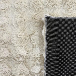Tapis shaggy, faux uni sobre, poil long shaggy moelleux