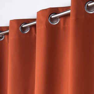 Rideau 100% occultant en microfibre - Terracotta