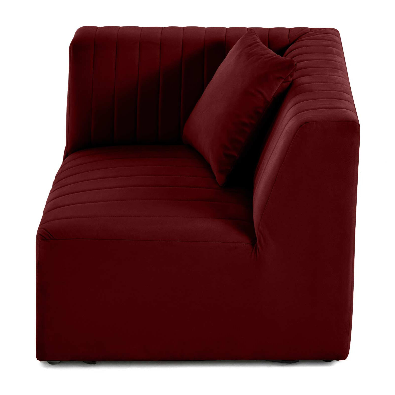 Nova - module d'assise d'angle réversible - en velours - Rouge