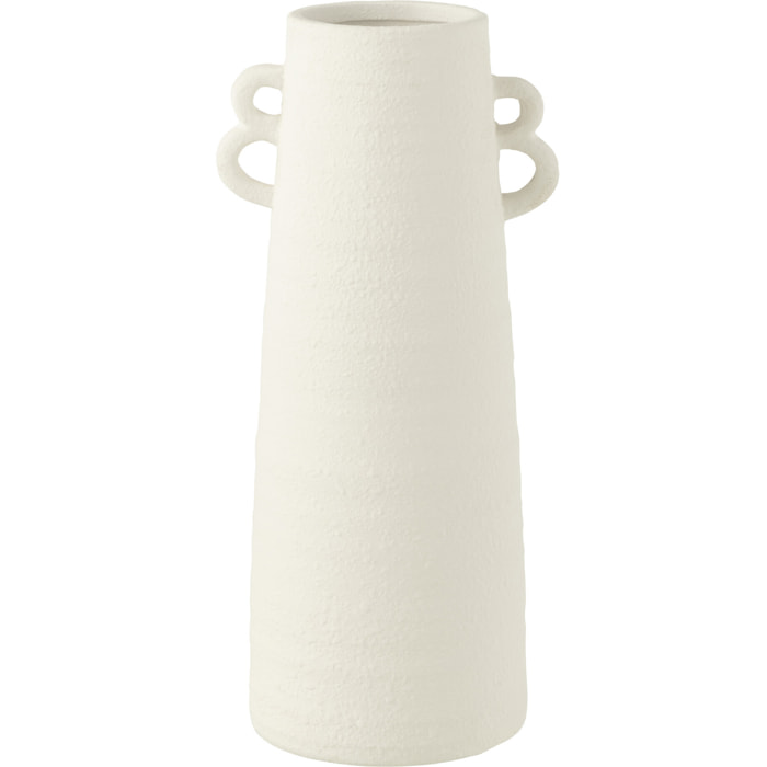 J-Line Vase Conique Argile Blanc Small