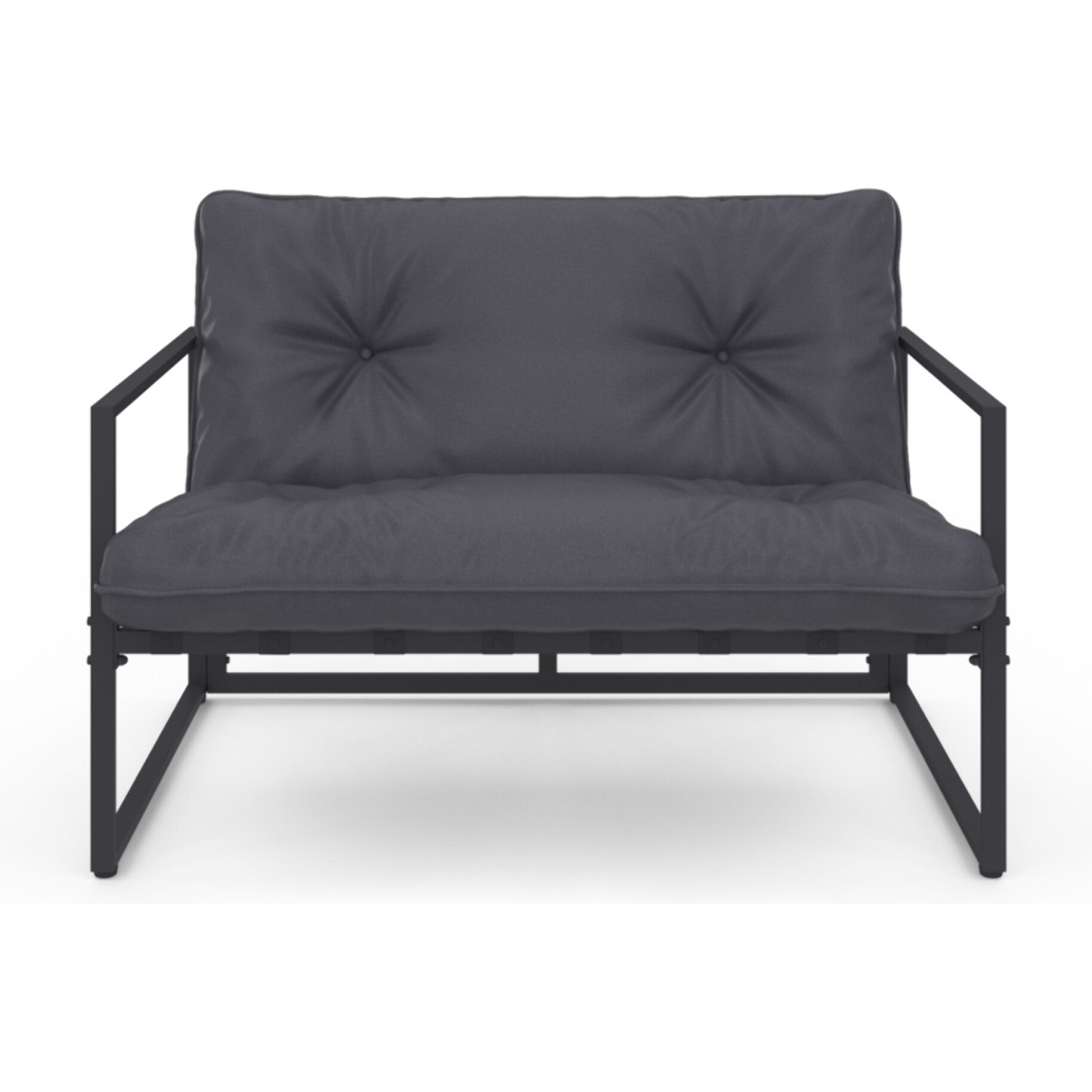 Salon de jardin Tropéa 4 places avec coussins gris