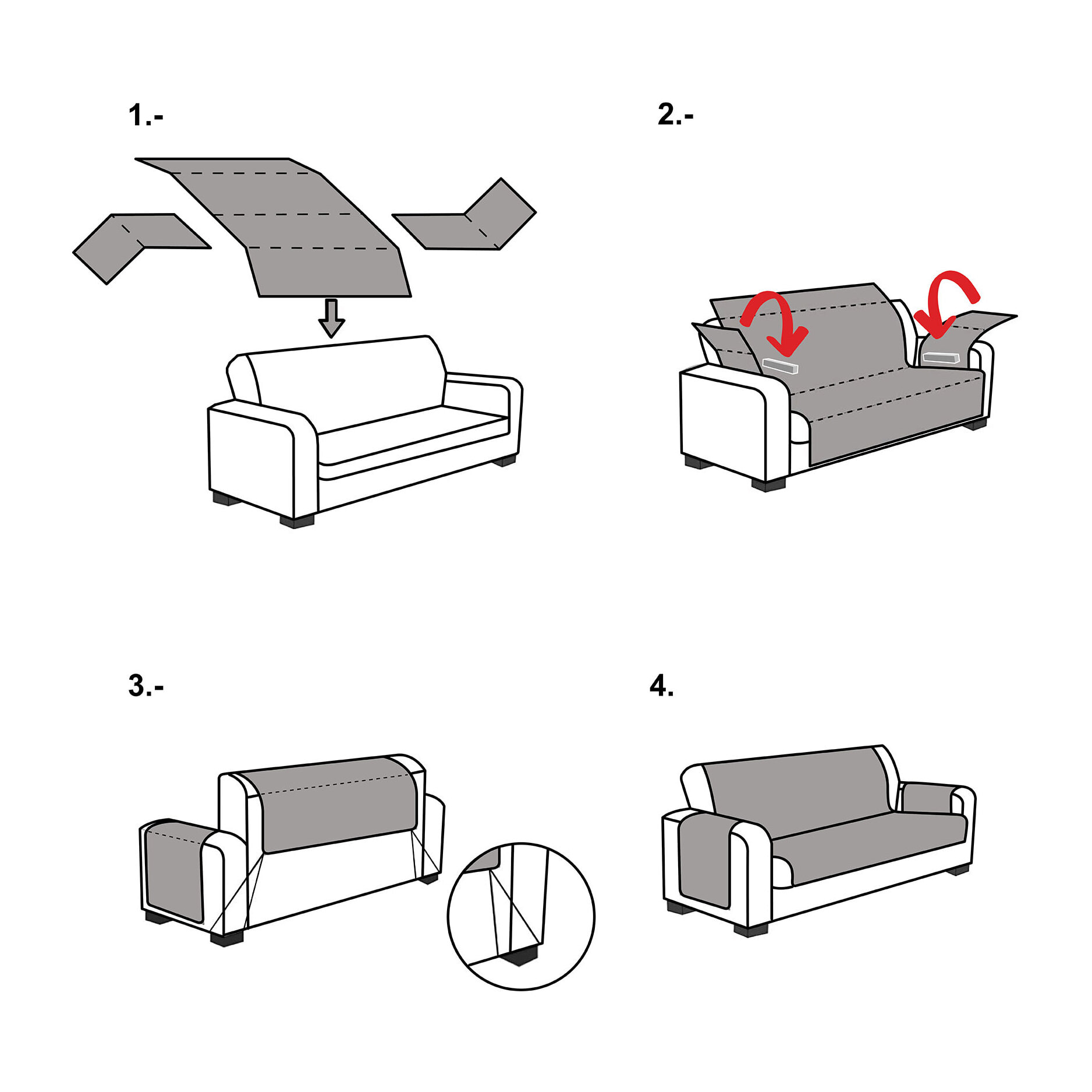 Cubre SOFÁ modelo PRISCILA