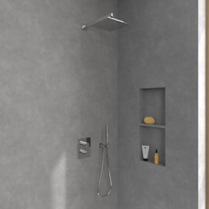 Douche de tête Universal rectangle Chrome