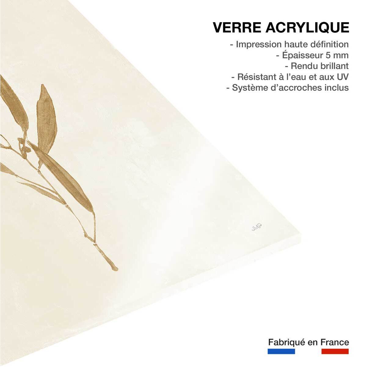 Tableau fleurs Recolte d'or Mina Tableau plexiglas