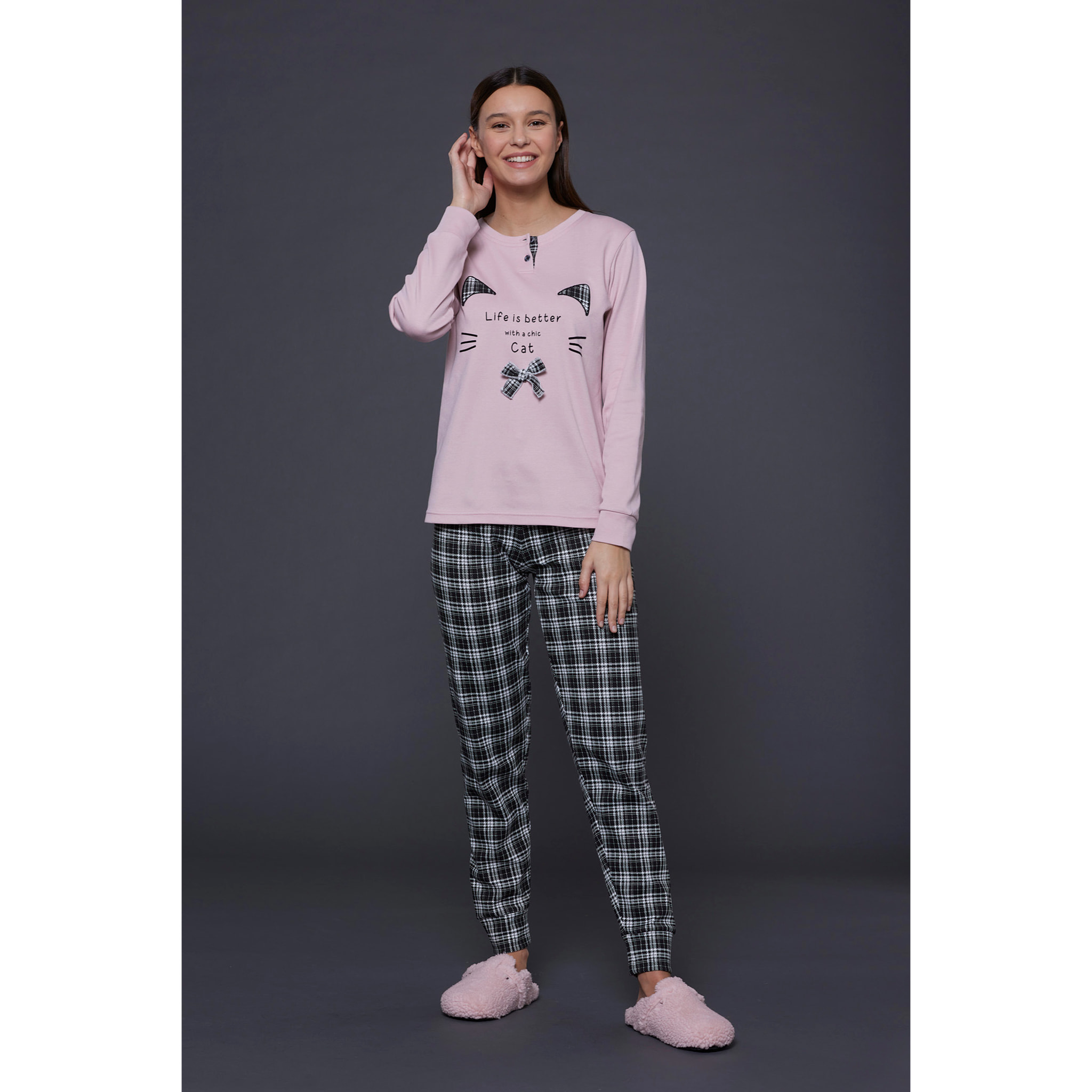 Pigiama donna caldo cotone buclè Noidinotte
