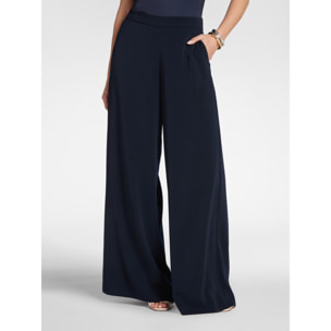 Elena Mirò - Pantaloni palazzo in cady - Blu