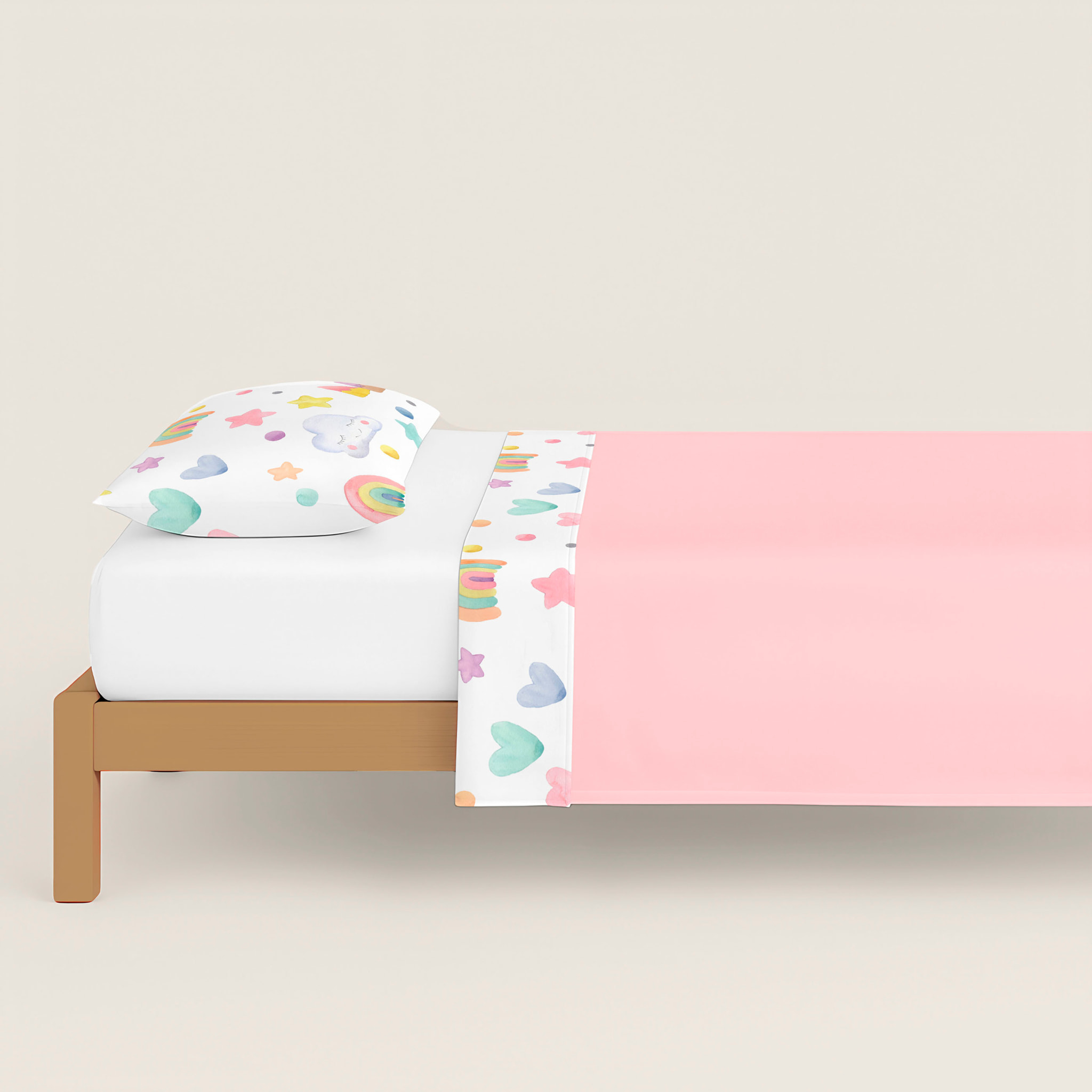 Cool Kids - Funda Nórdica Estampada - Infantil - Cierre Solapa - 100% Algodón - Incluye 1 Funda de Almohada - Confetti