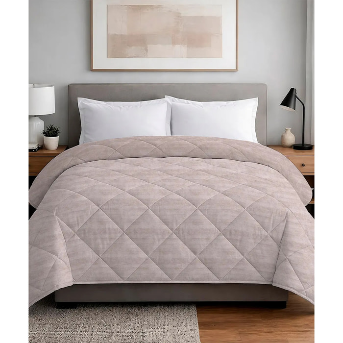 Trapunta invernale BonBon Beige 300 grammi/mq in cotone e poliestere