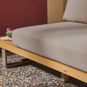 Banquette de jardin bois d'acacia et aluminium 2 places ACALIA LATIKA