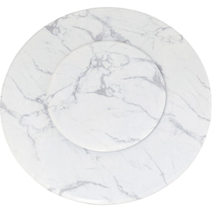 Table Lucia 135cm blanche et dorée Kare Design