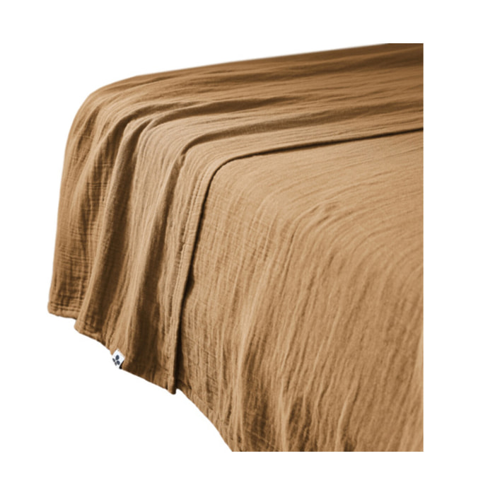 Drap plat en gaze de coton 240 x 300 cm - GAIA