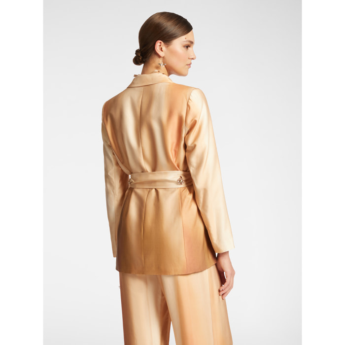 Elena Mirò - Giacca elegante dalla stampa sfumata - Beige