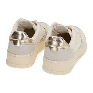 Sneakers bianco/oro