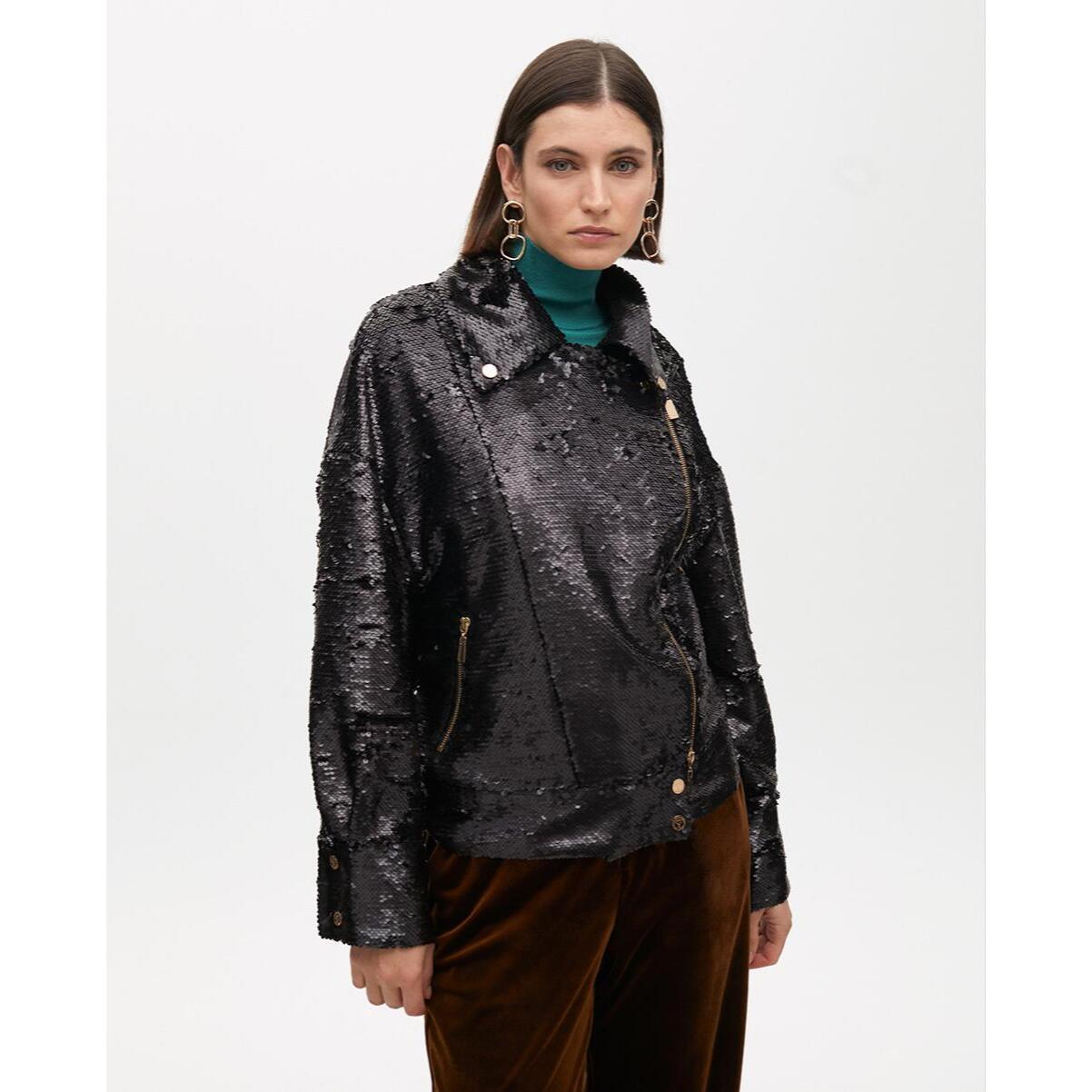 Giacca Biker di Paillettes