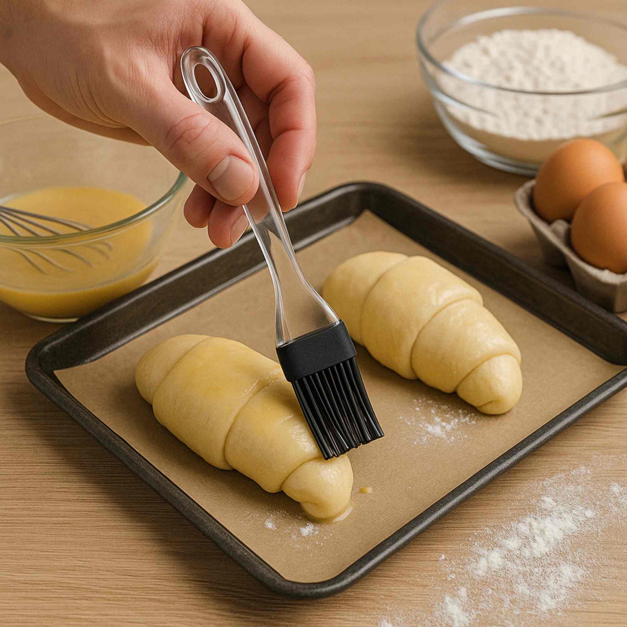 Set de horneado en silicona antracita: taza medidora, espátula, batidor y cepillo - resistente hasta 425°c