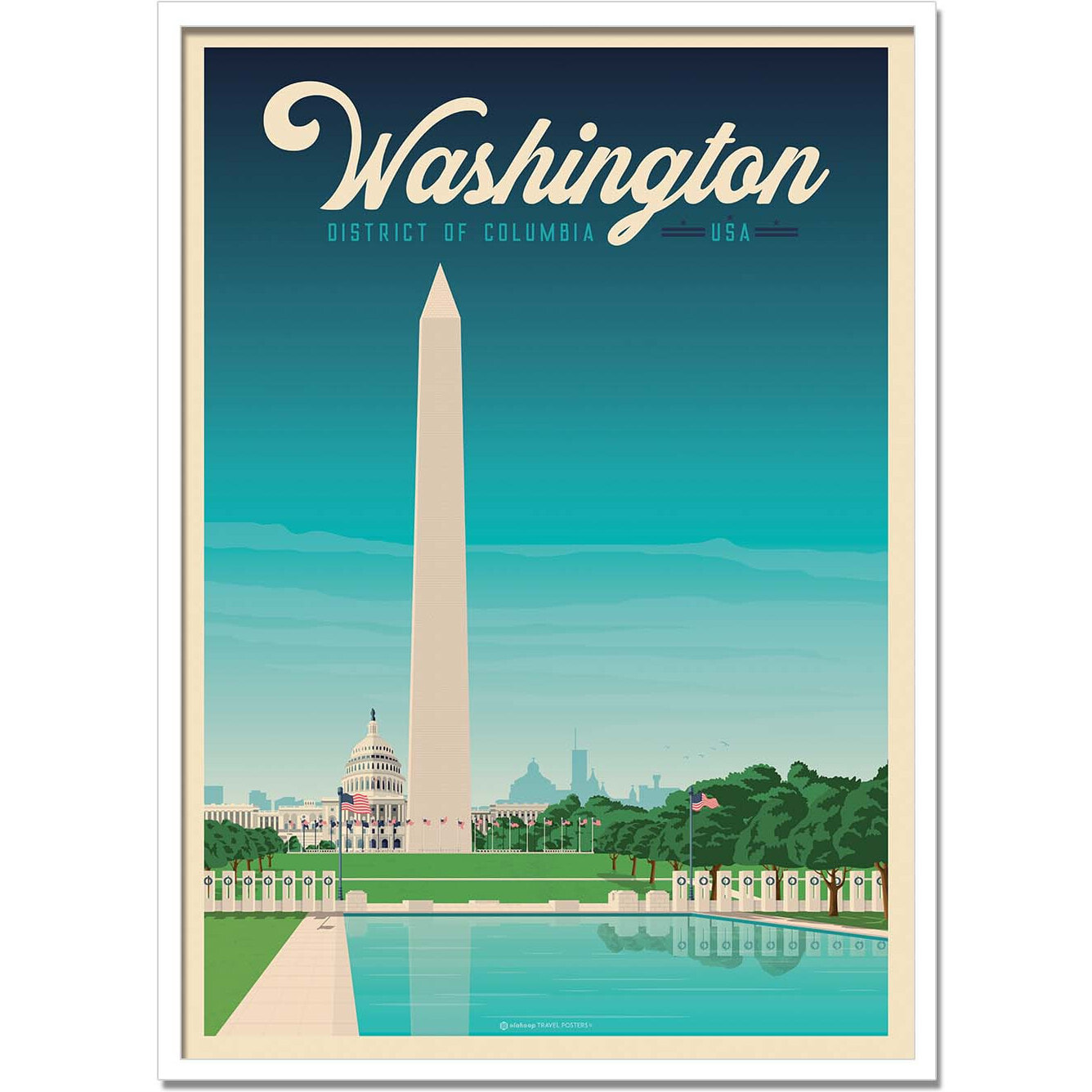 Affiche - Washington - Olahoop Travel Posters