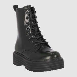 Botines - Verde - Tacón: Bajo
