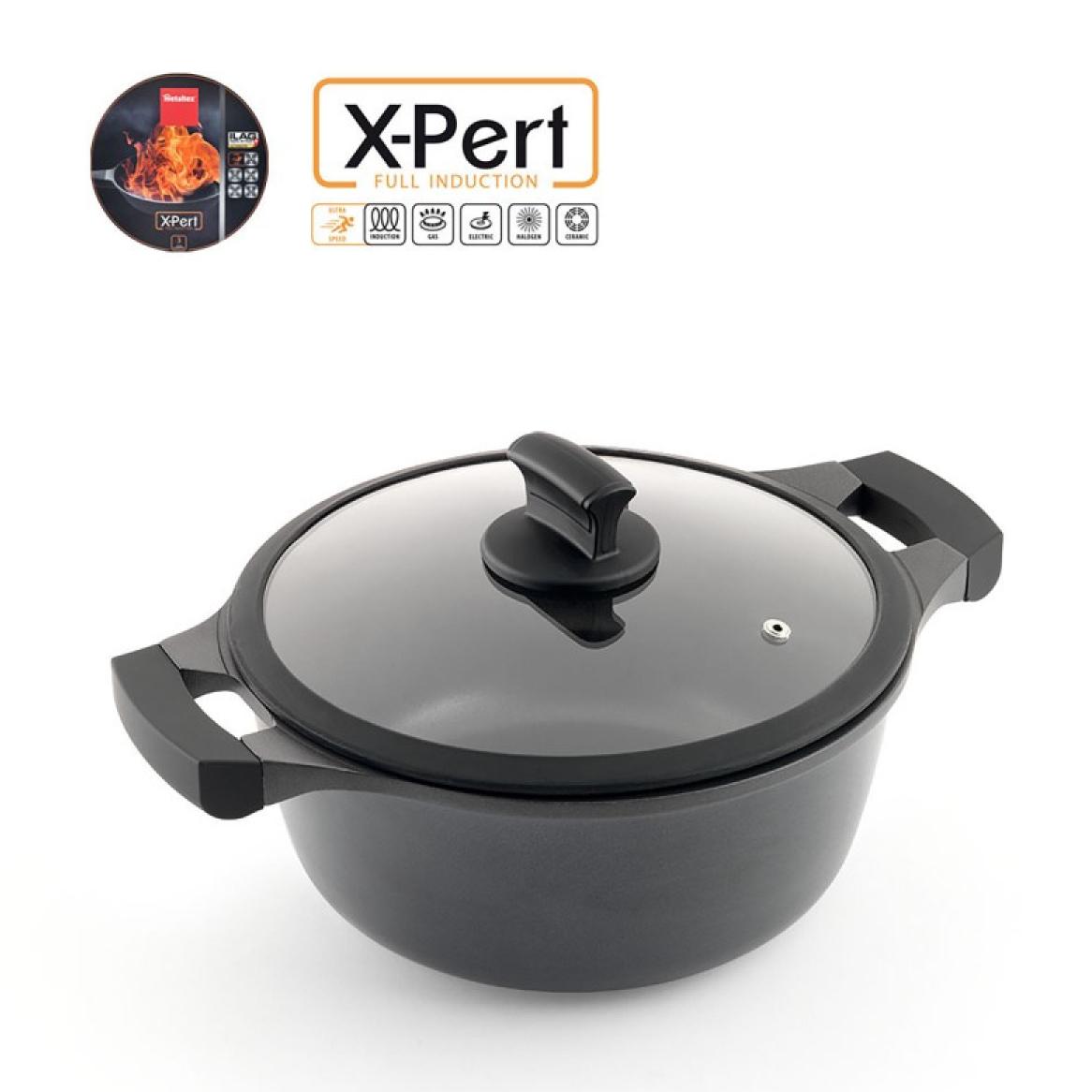 Metaltex Cacerola Antihaderente Alta Línea XPERT 26 cms 5,3l Libre de PFOA y BPA