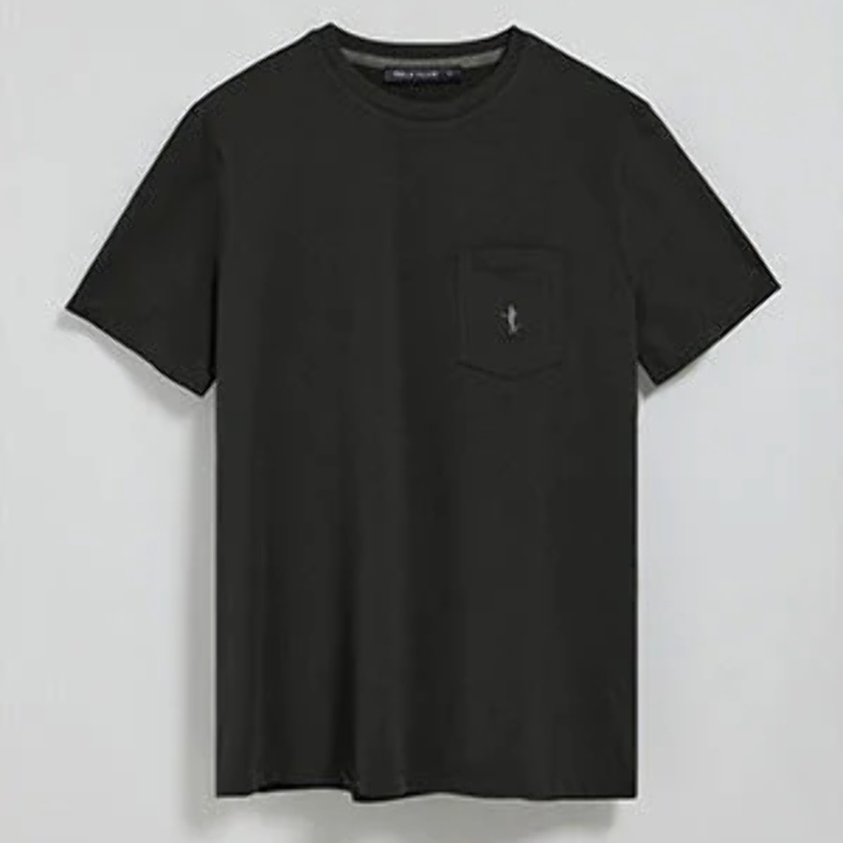 Camiseta negra de manga corta con bolsillo y bordado Rigby Best