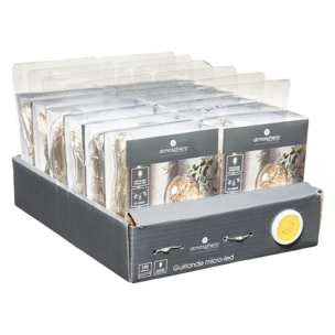 Guirlandes 100 micro LED jaune L1000cm