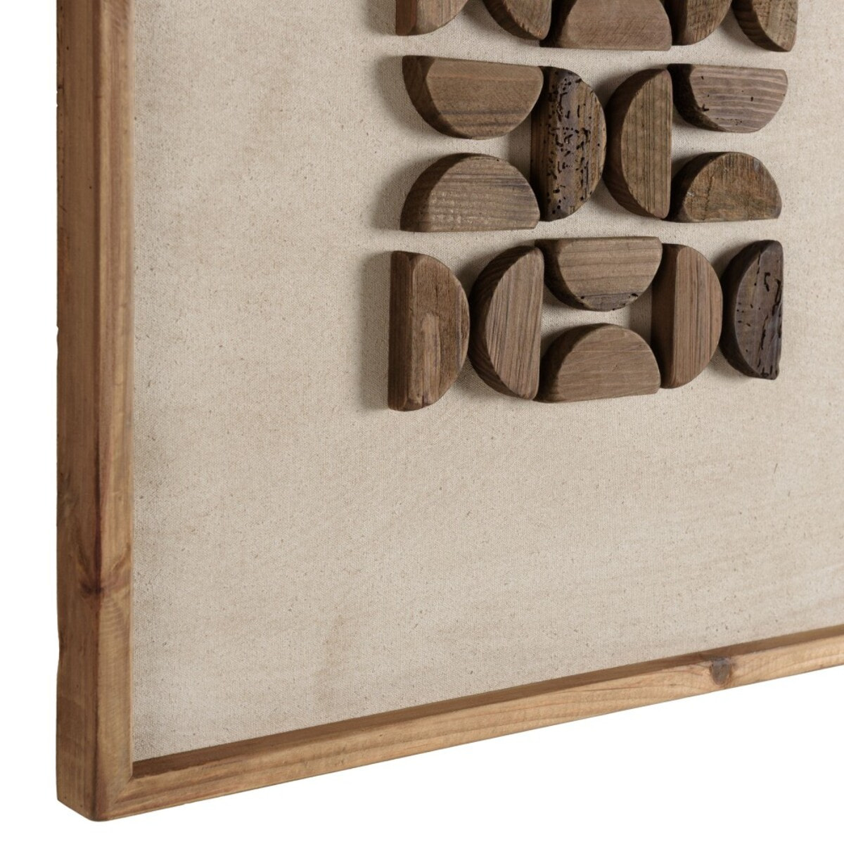 SANDY - Décoration murale n°1 - 62x62cm motifs géométriques Pin recyclé