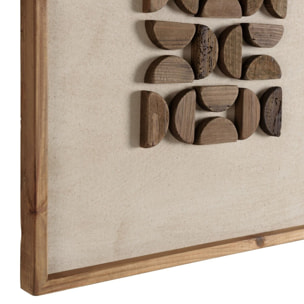SANDY - Décoration murale n°1 - 62x62cm motifs géométriques Pin recyclé