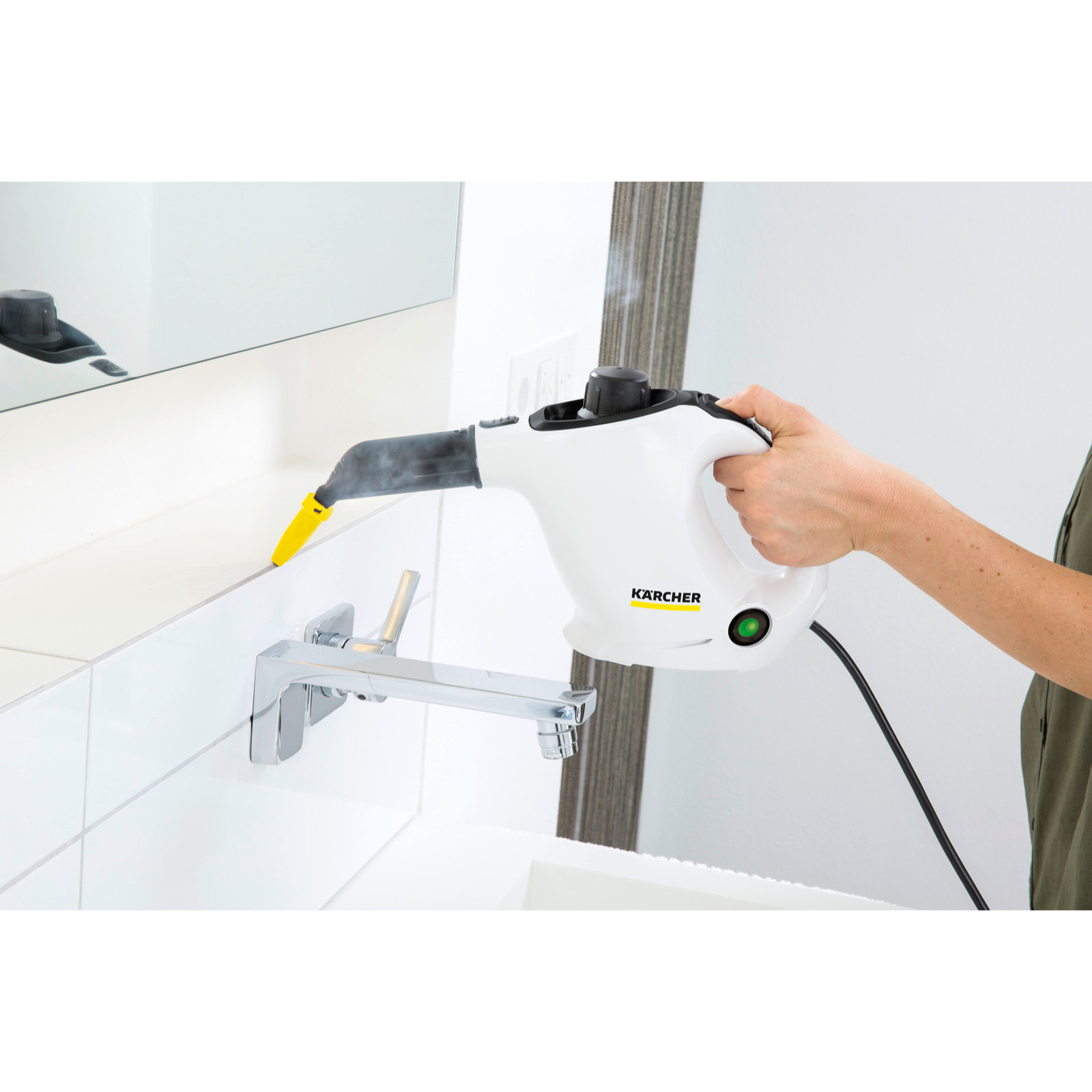 Nettoyeur vapeur Karcher SC 1 EasyFix - Puissance 1200W- Kit sols Easyfix- Compact et maniable