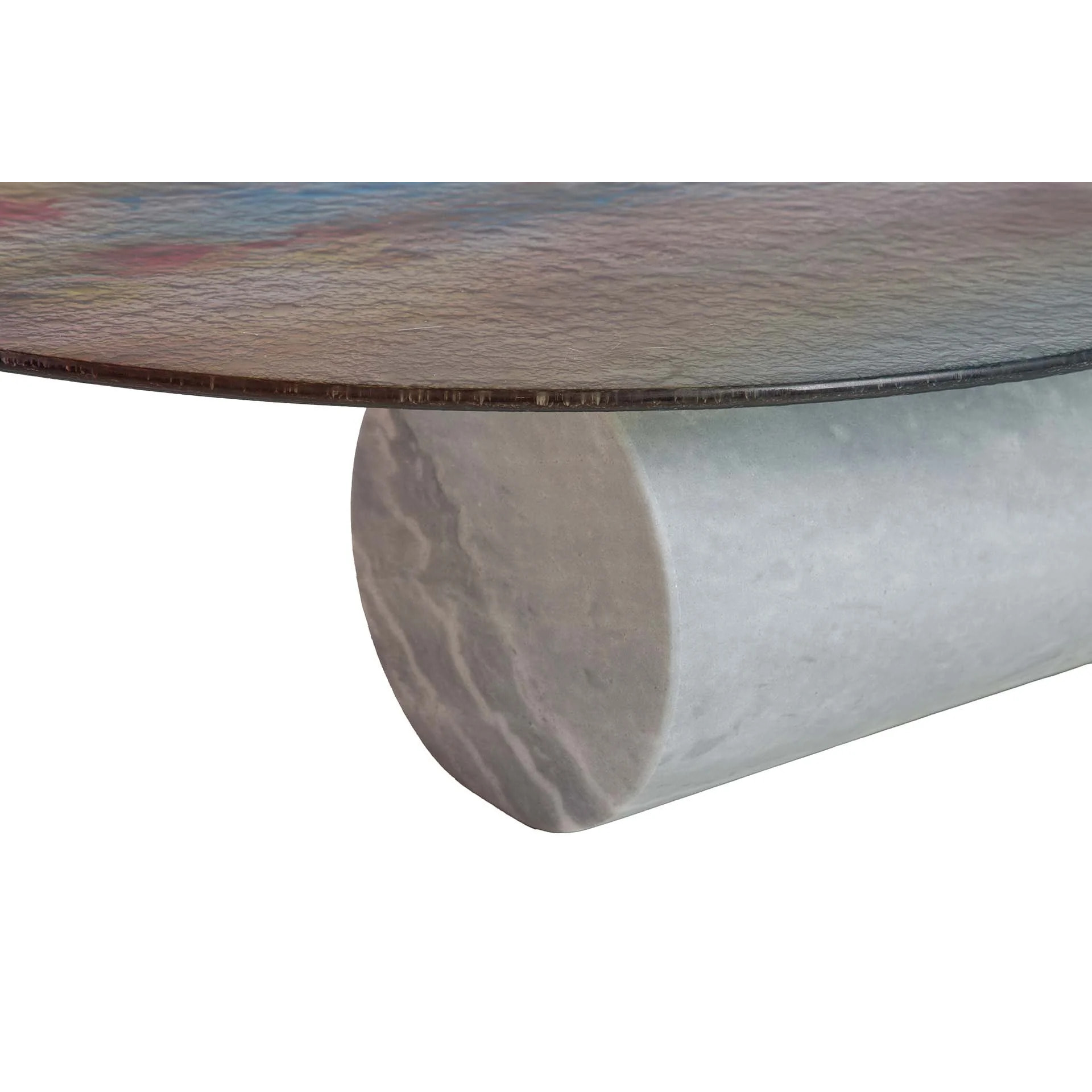 Mesita Centro Marmol Inoxidable Tucson 100x100x47 Cm