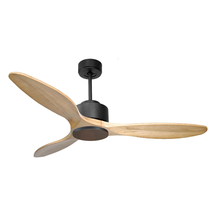 Ventilateur de plafond ø132 cm avec Wifi Réversible Hypersilence 40   W Noir
