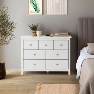 Cómoda Bay 7 cajones Blanco