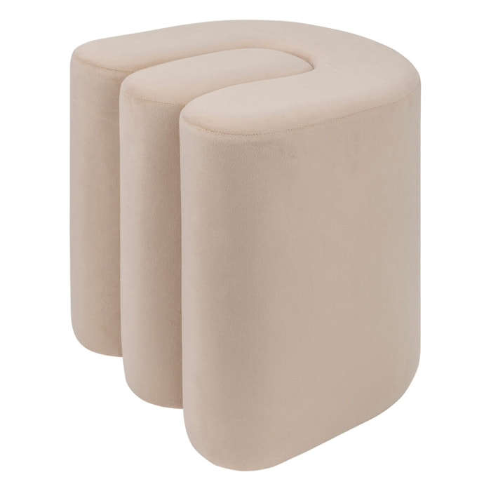 Bolan Puff de terciopelo beige