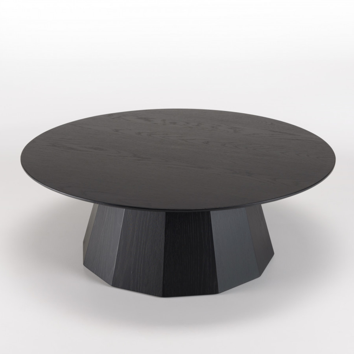 DALY - Table basse ronde noire 90x90cm