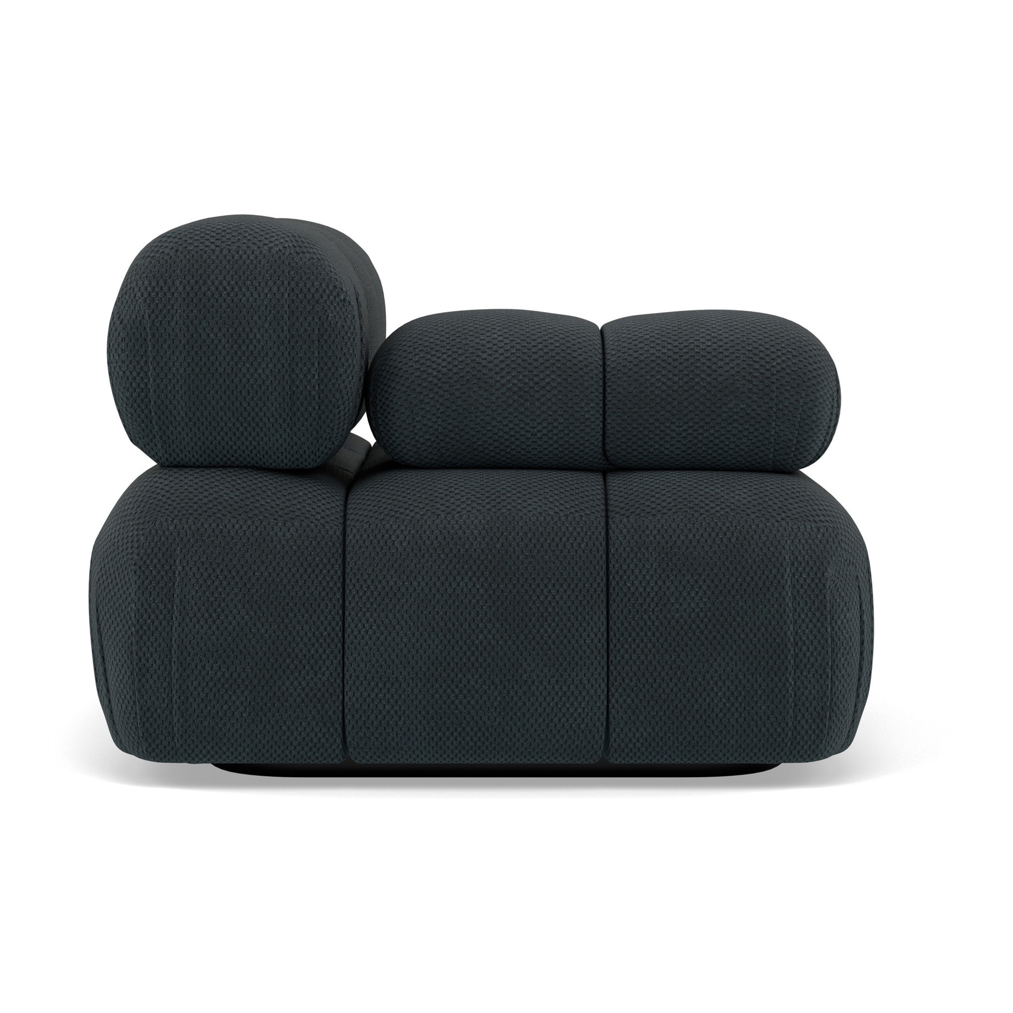 Ruby - module d'assise gauche en velours texturé - Noir