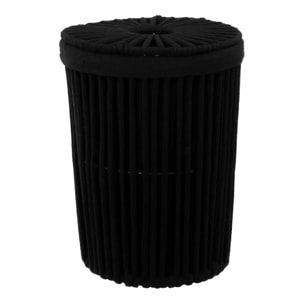 Poubelle ronde 7L Noir Manille