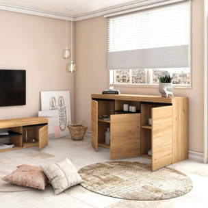 Aparador Ebos 140 Roble Nude - Ceniza