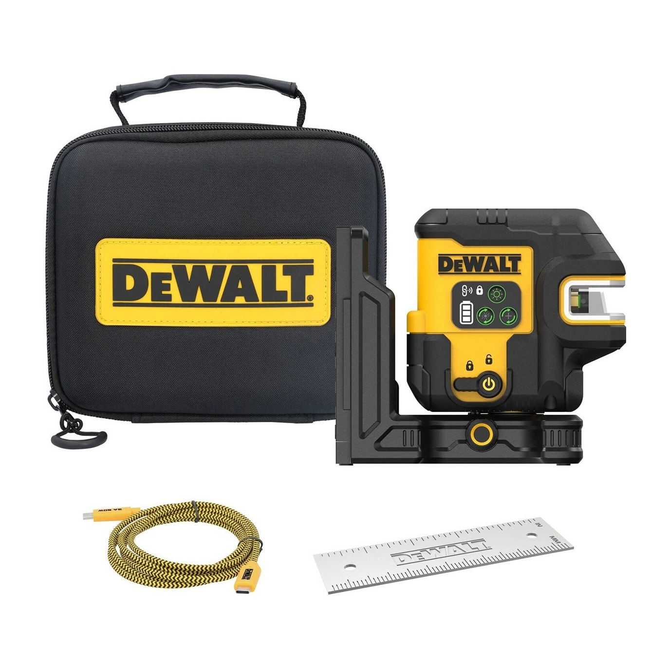 Laser à lignes croisées + 5 spots verts avec port de charge USB-C - DEWALT - DCLE14251GB-XJ