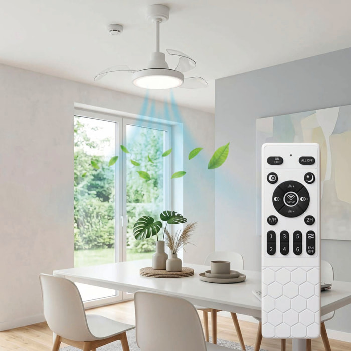 Ventilateur Plafond LED BRYSEA D63CM Bla