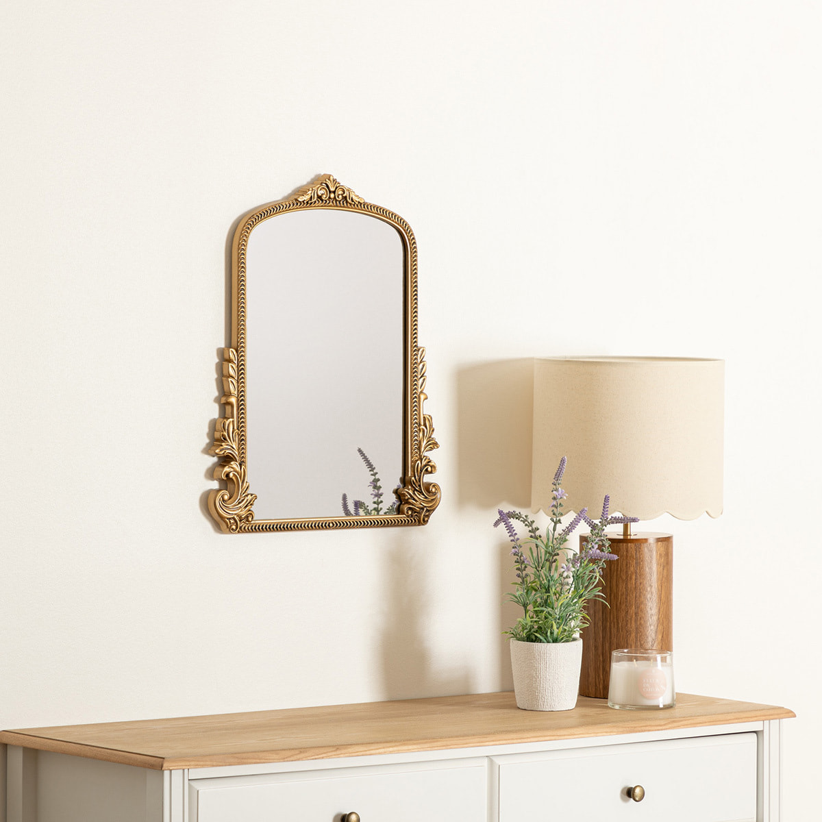 Miroir moulure "Victoria" 51x41cm Doré