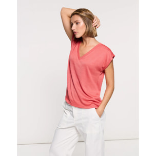 Camiseta Manga Cortal Coral - Imara