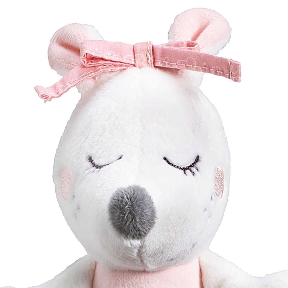 Hochet Petite souris danseuse étoile en velours Rose