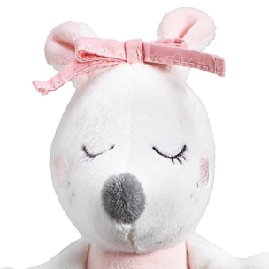 Hochet Petite souris danseuse étoile en velours Rose