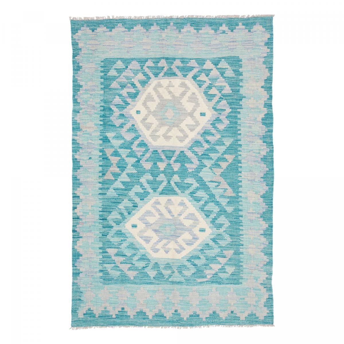 Tapis kilim, motif géométrique authentique, tissé à plat, MUKAZ