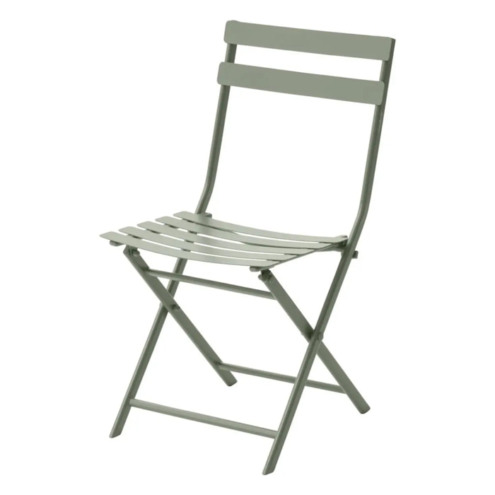 Chaise de jardin pliante "Greensboro" vert laurier acier