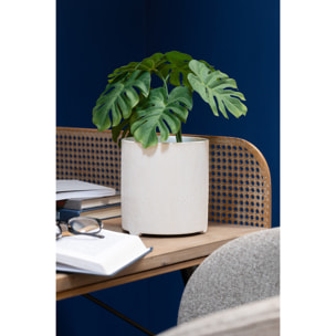 J-Line cache-pot Maria Rond - céramique - blanc - large - Ø 14.5 cm