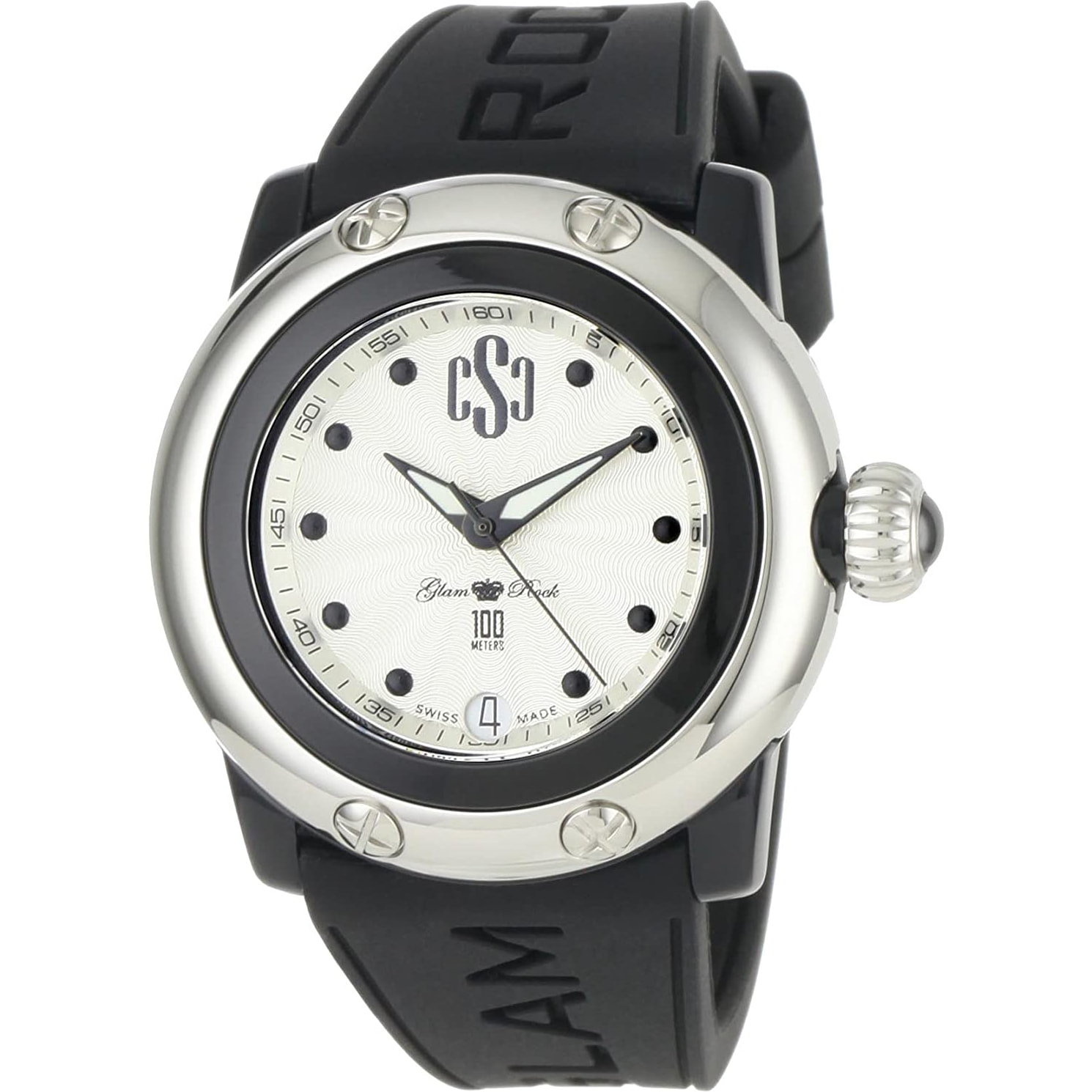 Reloj Glam Rock GR64002 Mujer Analogico Cuarzo ronda swiss made con Correa de Silicona