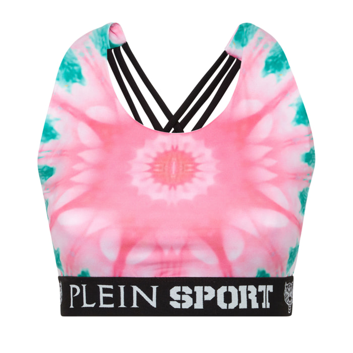 PLEIN SPORT Sports Bra OPTICAL FLOWER