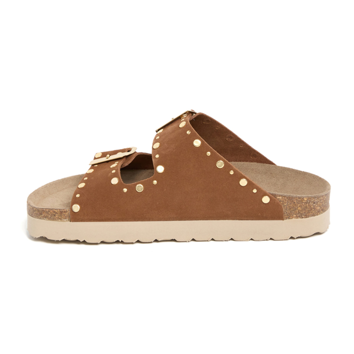 Sandalia Plataforma Cuero Mujer BILLOWY MARRON