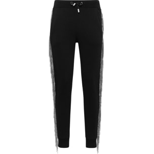 PHILIPP PLEIN Jogging Trousers Silver Fringe